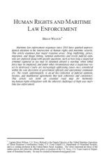 Human Rights and Maritime Law Enforcement Thumbnail