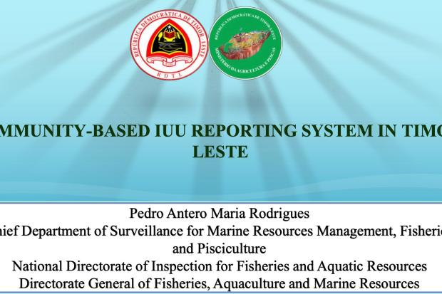 7th GFETW - Presentation 40 - Community-Based IUU Reporting System – Timor-Leste thumbnail