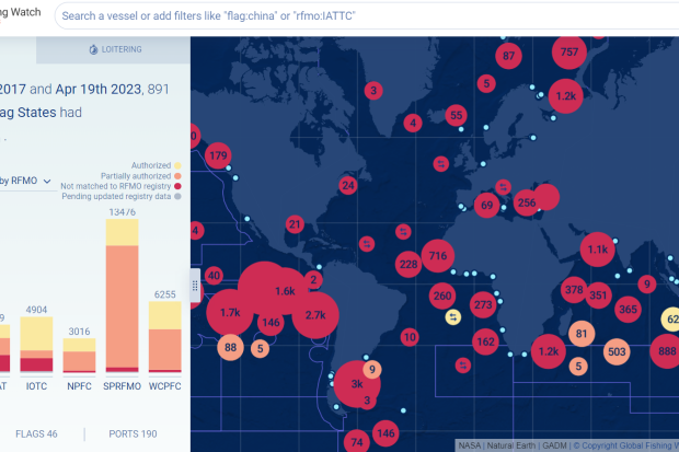 Global Fishing Watch Carrier Vessel Portal