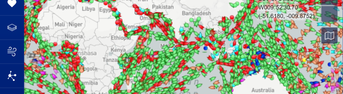 Marine Traffic map