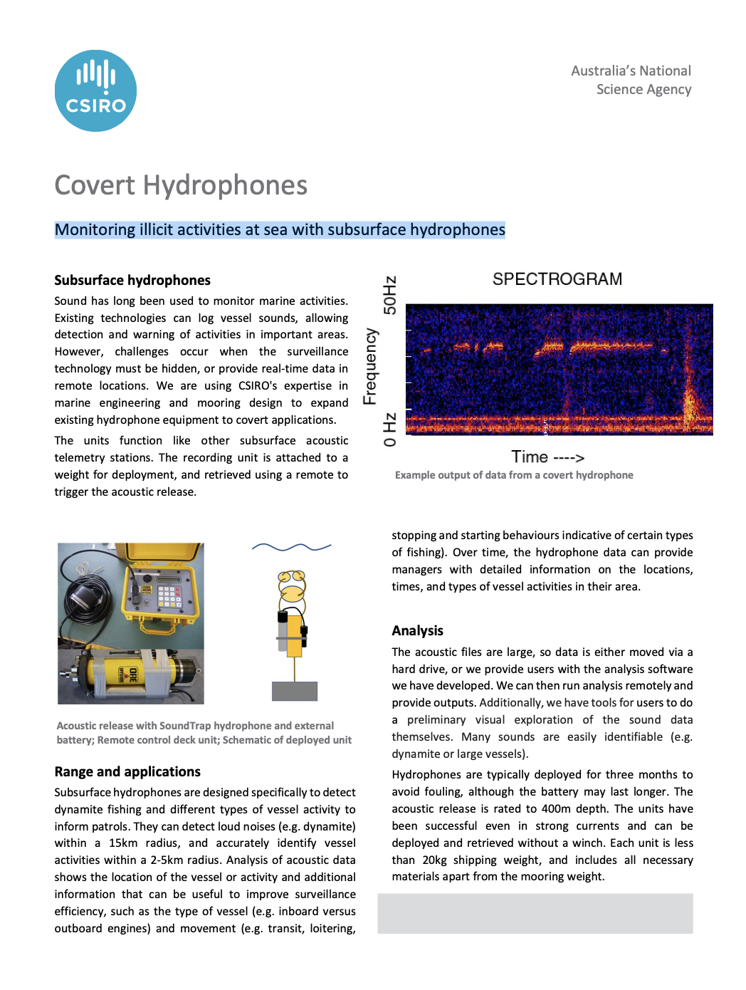 CSIRO hydrophone fact sheet thumbnail
