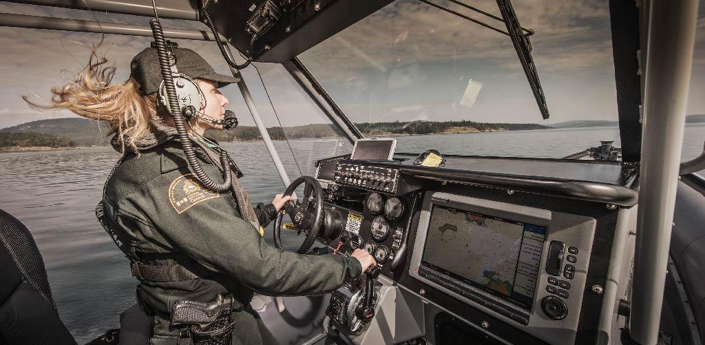 Canada DFO Officer on fisheries patrol